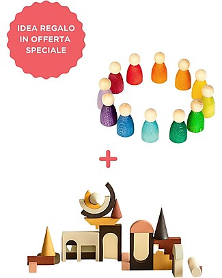 Family Nation Grapat - Classic Nins + MinMin Copenhagen - Architectural Blocks Montessori Toys