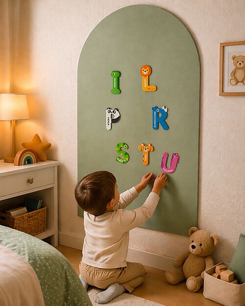 Family Nation MagneKids™ Magnetic Animal Alphabet - 26 Letters/36 Pieces - Learn the Alphabet While Playing Magnetic Games