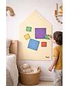 Family Nation MagneKids™ Magnetic Wall Board - House Shape - 70x44 cm - Sand - Easy Installation Without Holes Magnetic Games