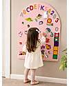 Family Nation MagneKids™ Magnetic Wall Decal - Arch - 95x60 cm - Dusty Pink - Easy Installation Without Holes Magnetic Games
