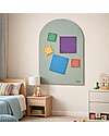 Family Nation MagneKids™ Magnetic Wall Decal - Arch - 95x60 cm - Sage Green - Easy Installation Without Holes Magnetic Games
