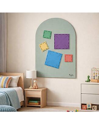 Family Nation MagneKids™ Magnetic Wall Decal - Arch - 95x60 cm - Sage Green - Easy Installation Without Holes Magnetic Games