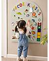 Family Nation MagneKids™ Magnetic Wall Decal - Arch - 95x60 cm - Sage Green - Easy Installation Without Holes Magnetic Games