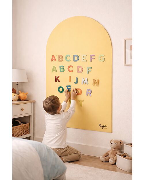 Family Nation MagneKids™ Magnetic Wall Decal - Arch - 95x60 cm - Sand - Easy Installation Without Holes Magnetic Games