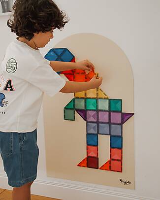 Family Nation MagneKids™ Magnetic Wall Decal - Arch - 95x60 cm - Sand - Easy Installation Without Holes Magnetic Games