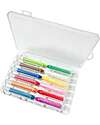 Family Nation MagneKids™ Set of 12 Dust-Free Chalks with Cloth and Magnetic Chalk Holder - Washable and Non-Toxic Chalks Magnetic Games