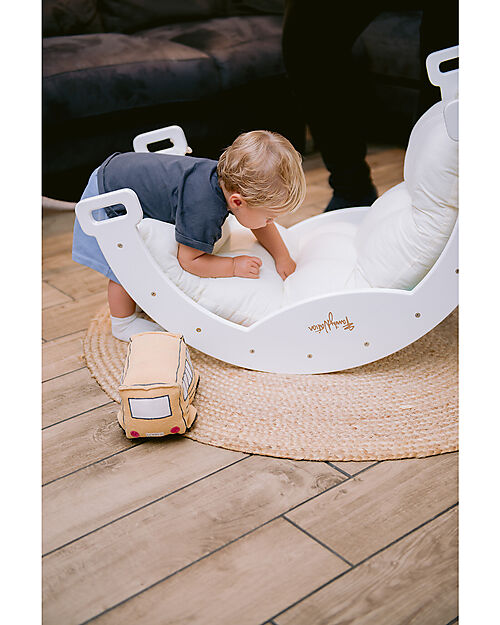 Family Nation Montessori Arch Rainbow - Cotton Candy + Cushion - Develops Balance and Coordination Montessori Toys