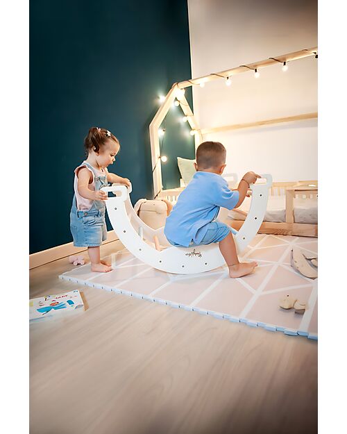 Family Nation Montessori Arch Rainbow - Cotton Candy - Develops Balance and Coordination Montessori Toys