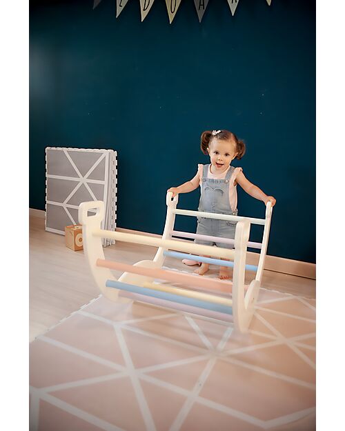 Family Nation Montessori Arch Rainbow - Cotton Candy - Develops Balance and Coordination Montessori Toys