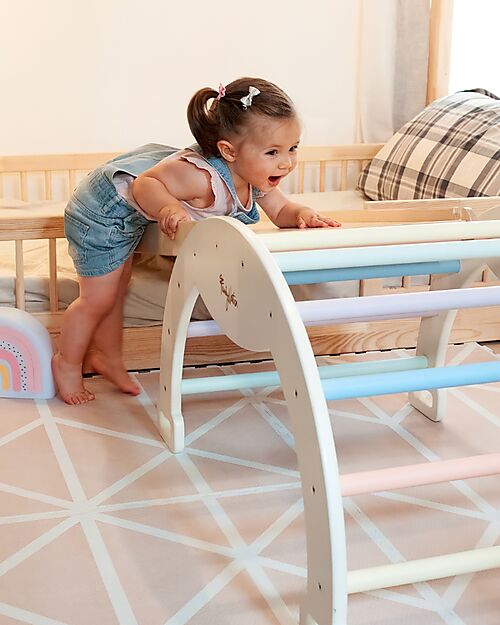 Family Nation Montessori Arch Rainbow - Cotton Candy - Develops Balance and Coordination Montessori Toys