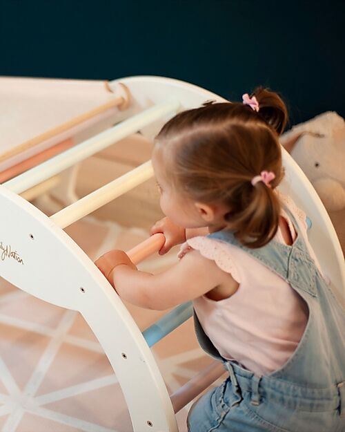 Family Nation Montessori Arch Rainbow - Cotton Candy - Develops Balance and Coordination Montessori Toys