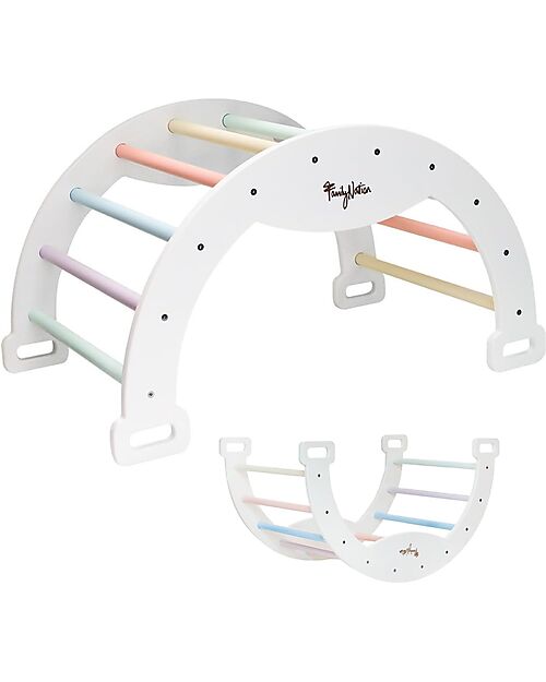 Family Nation Montessori Arch Rainbow - Cotton Candy - Develops Balance and Coordination Montessori Toys