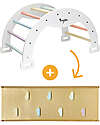 Family Nation Montessori Arch Rainbow - Cotton Candy + Montessori Slide Rainbow - Develops Balance and Coordination Montessori Toys