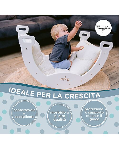 Family Nation Montessori Arch Rainbow - Sunny Beach + Cushion - Develops Balance and Coordination Montessori Toys