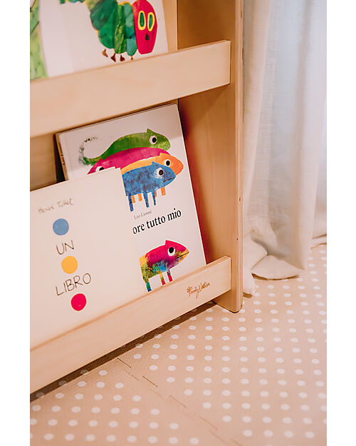 Family Nation Montessori Frontal Bookcase - Cloud - Birch Wood Montessori Bookcases