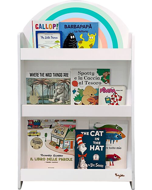 Family Nation Montessori Frontal Bookcase - Rainbow - Sunny Beach Montessori Bookcases