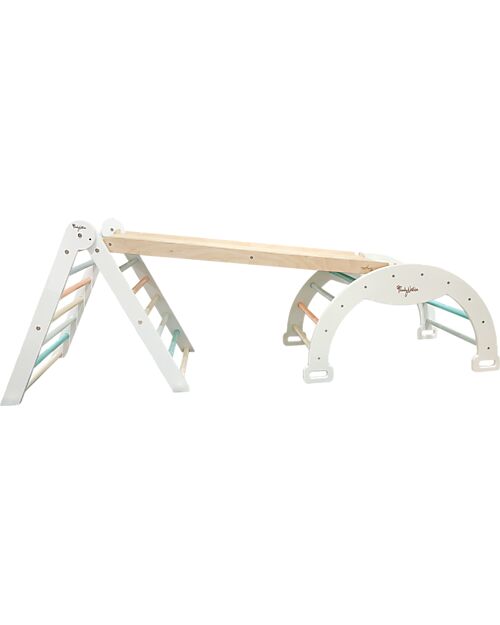Family Nation Montessori Pikler Triangle Rainbow - Sunny Beach - Develops Balance and Coordination Montessori Toys