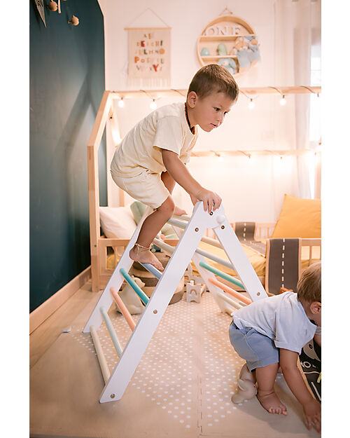 Family Nation Montessori Pikler Triangle Rainbow - Sunny Beach - Develops Balance and Coordination Montessori Toys