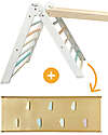 Family Nation Montessori Pikler Triangle Rainbow - Sunny Beach + Montessori Slide Rainbow 2 in 1 - Develops Balance and Coordination Montessori Toys