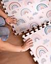 Family Nation Montessori Puzzle Play Mat - Rainbow - 6 Pieces - Soft and Safe - 175x117 cm - From Birth Puzzle Mats