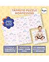 Family Nation Montessori Puzzle Play Mat - Rainbow - 6 Pieces - Soft and Safe from Birth – 175x117 cm – From Birth Puzzle Mats