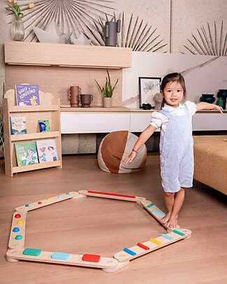 Family Nation Montessori Sensory Balance Path - Psychomotor Development - 2+ years - in Wood Montessori Toys