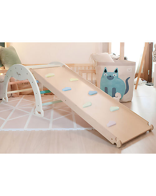 Family Nation Montessori Slide - Birch Wood - Develops Balance and Coordination Montessori Toys