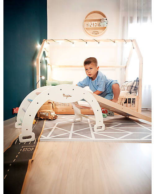 Family Nation Montessori Slide - Birch Wood - Develops Balance and Coordination Montessori Toys