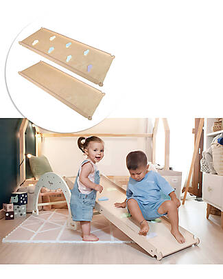 Family Nation Montessori Slide - Birch Wood - Develops Balance and Coordination Montessori Toys