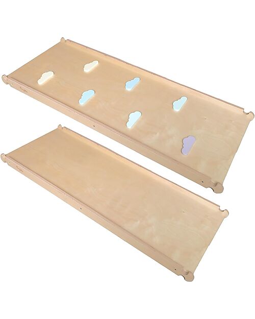 Family Nation Montessori Slide Rainbow - Birch Wood - Develops Balance and Coordination Montessori Toys