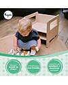 Family Nation Montessori Table + 2 Chair Set - Natural - Birch Wood - Grows with your child Tables And Chairs