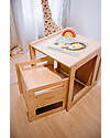 Family Nation Montessori Table+Chair Set - Natural - Birch Wood - Grows with your child Tables And Chairs