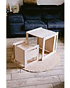 Family Nation Montessori Table+Chair Set - Natural - Birch Wood - Grows with your child Tables And Chairs