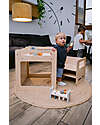 Family Nation Montessori Table+Chair Set - Natural - Birch Wood - Grows with your child Tables And Chairs