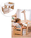 Family Nation Montessori Table+Chair Set - Natural - Birch Wood - Grows with your child Tables And Chairs