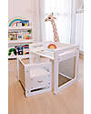 Family Nation Montessori Table+Chair Set - White - Grows with your child Tables And Chairs