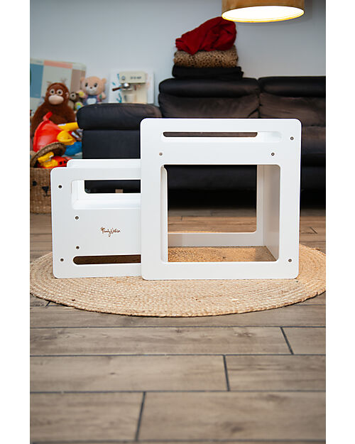 Family Nation Montessori Table+Chair Set - White - Grows with your child Tables And Chairs