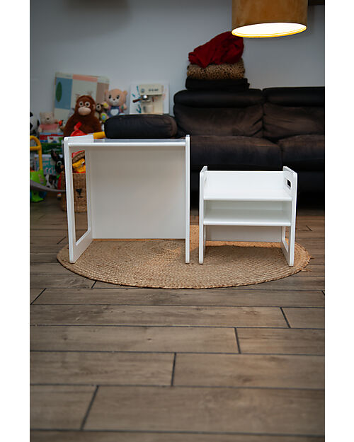 Family Nation Montessori Table+Chair Set - White - Grows with your child Tables And Chairs