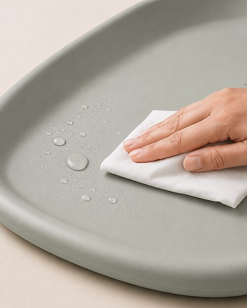 Family Nation Nido™ Changing Mat - Soft and Safe - Sage Green - with Integrated Growth Measurement Scale Changing Tables