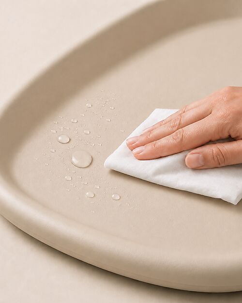 Family Nation Nido™ Changing Mat - Soft and Safe - Sand - with Integrated Growth Measurement Scale Changing Tables
