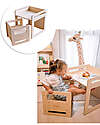 Family Nation OUTLET - Montessori Table+Chair Set - Natural - Birch Wood - Grows with your child Tables And Chairs