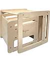 Family Nation OUTLET - Montessori Table+Chair Set - Natural - Birch Wood - Grows with your child Tables And Chairs