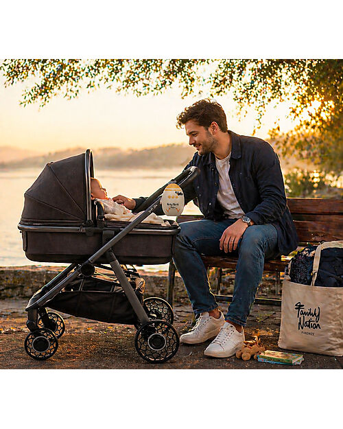 Family Nation Rock Chick™ Automatic Stroller Rocker - 11 Calming Sounds & Bluetooth - USB-C Rechargeable - 0+ Accessories