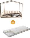Family Nation Set 2: Evi Convertible Montessori Bed 140x70cm + 11cm Aloe Vera Mattress Montessori Beds