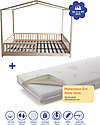 Family Nation Set 2: Evi Convertible Montessori Bed 140x70cm + 11cm Aloe Vera Mattress Montessori Beds