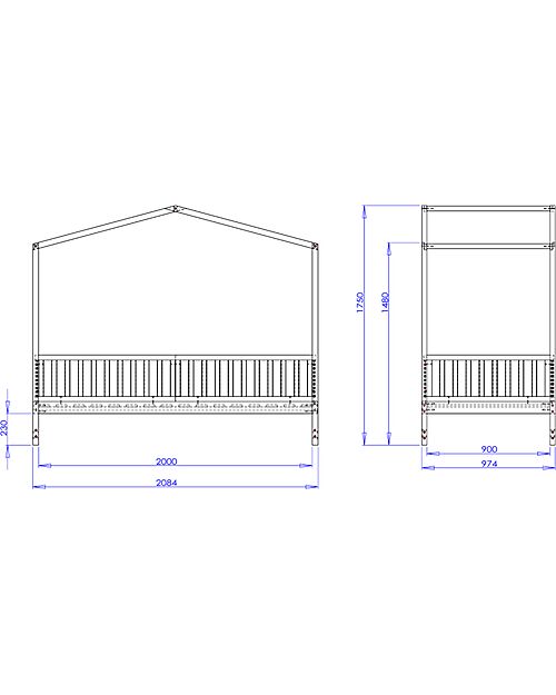 Family Nation Set 2: Evi Convertible Montessori Bed 200x90cm + 14cm Anti-mite Mattress Montessori Beds