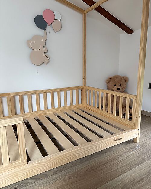 Family Nation Set 4: Evi Convertible Montessori Bed 200x90cm + Bed/Drawer + 12cm Aloe Vera Mattress for Bed + 11cm Aloe Vera Mattress for Drawer Montessori Beds
