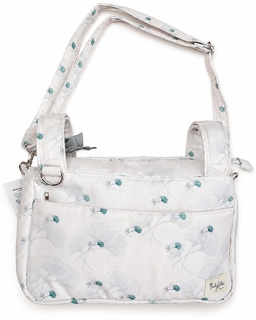 Family Nation Stroller Organizer Bag - Gynko - Ivory - 100% Cotton - Compatible with All Strollers Organize and Bags