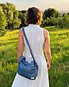Family Nation Stroller Organizer Bag - Olive - Blue - 100% Cotton - Compatible with All Strollers Organize and Bags