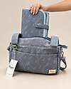 Family Nation Stroller Organizer Bag - Olive - Blue - 100% Cotton - Compatible with All Strollers Organize and Bags